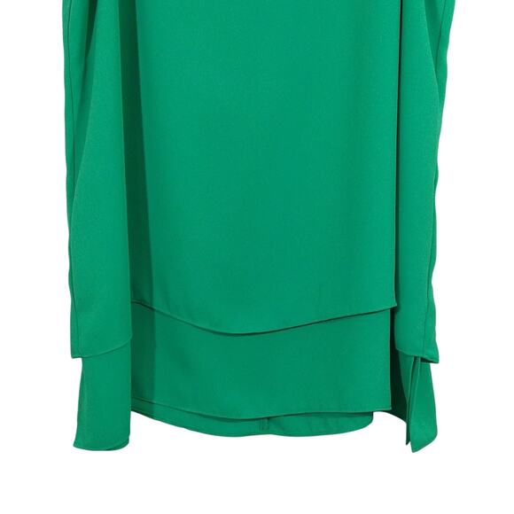 A Dalia Women's Green Flowy Layered Sleeveless Tank Blouse Top Shirt Size S - Picture 3 of 9